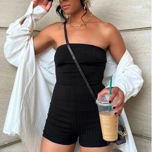 Island ribbed White Fox romper